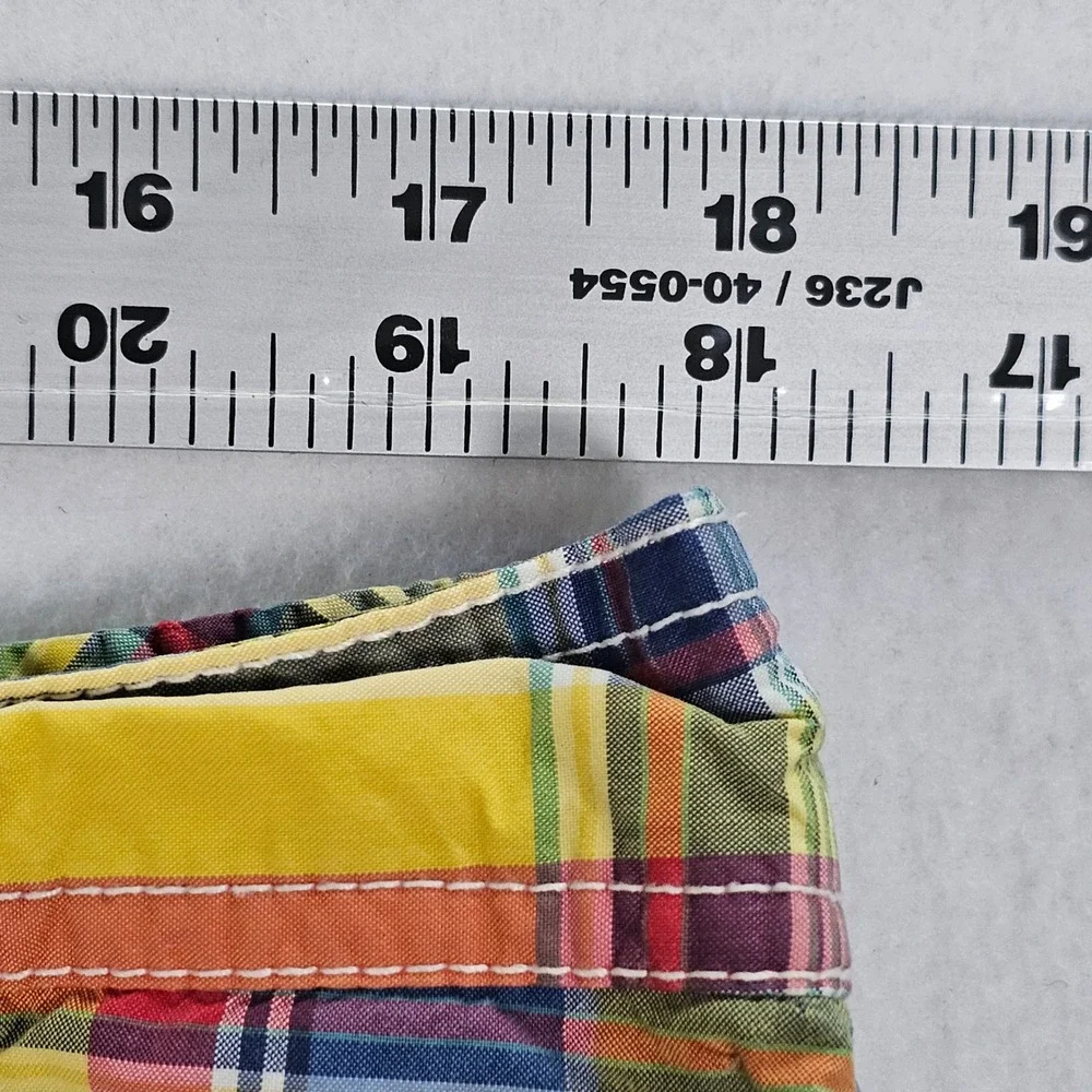 Polo Ralph Lauren Men XXL Yellow Plaid Swim Trunks Board Shorts Mesh Lined Cargo